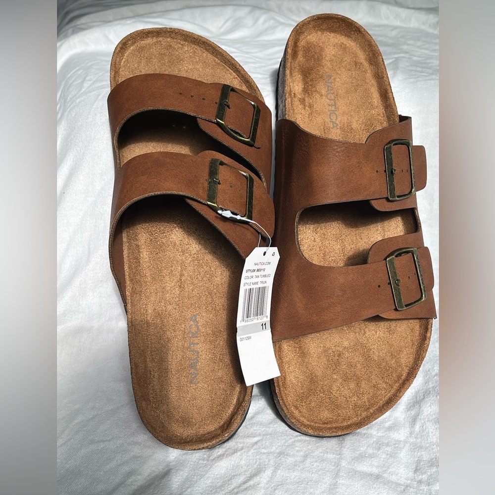 Nautica Brand New Men Adjustable Double Buckle Comfortable-Slide-Slip On-Sandal - Picture 14 of 16